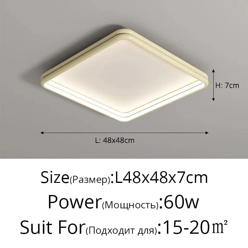 Plafonnier LED Rond Intérieur - Éclairage | Marco Lucetti B beige 48cm / Luminosité variable