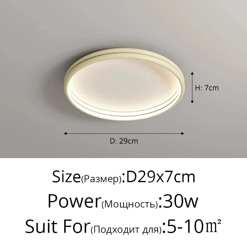 Plafonnier LED Rond Intérieur - Éclairage | Marco Lucetti C 29cm beige / Luminosité variable