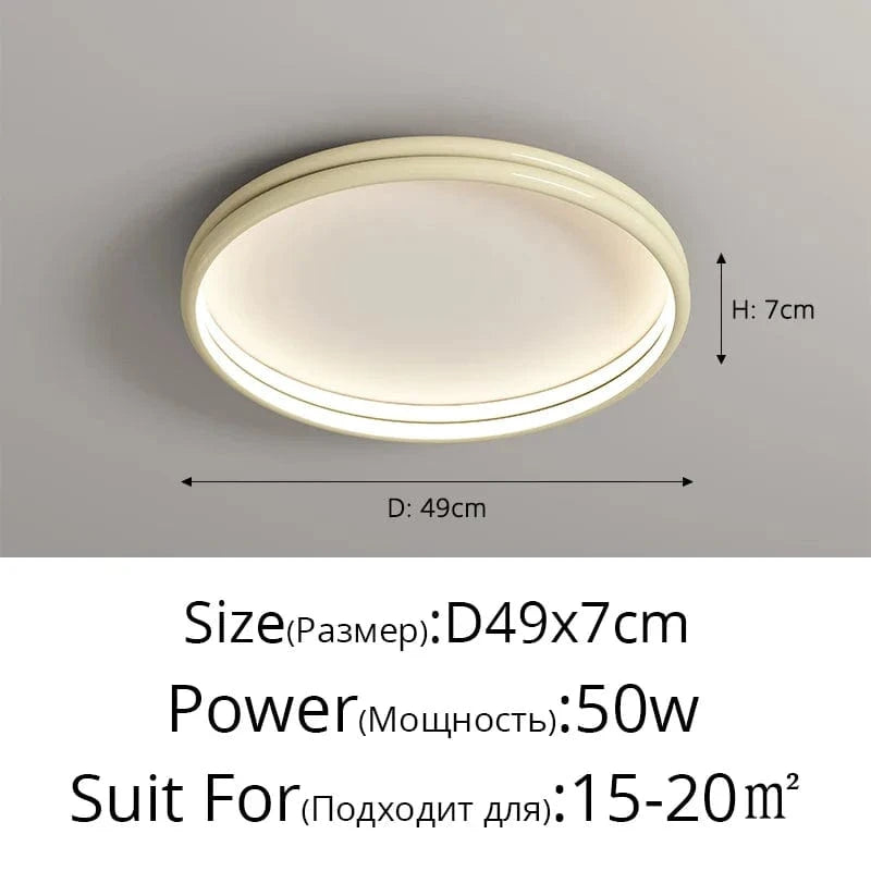 Plafonnier LED Rond Intérieur - Éclairage | Marco Lucetti C 49cm beige / Luminosité variable