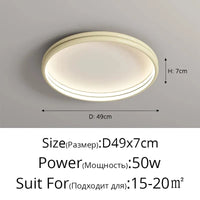 Plafonnier LED Rond Intérieur - Éclairage | Marco Lucetti C 49cm beige / Luminosité variable