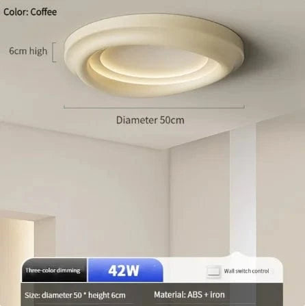 Plafonnier LED rond moderne avec télécommande - Idéal pour une décoration intérieure | Marco Lucetti A3