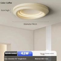 Plafonnier LED rond moderne avec télécommande - Idéal pour une décoration intérieure | Marco Lucetti A4