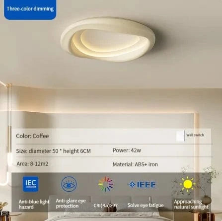 Plafonnier LED rond moderne avec télécommande - Idéal pour une décoration intérieure | Marco Lucetti B3