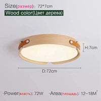 Plafonnier LED rond NordiLight | Marco Lucetti Couleur bois 72cm / Blanc chaud (3000k)
