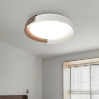 Plafonnier LED Rond SANDYHA Nordique en Bois Clair Original - Éclairage Design pour Chambre, Salon, Salle à Manger et Bureau | Marco Lucetti