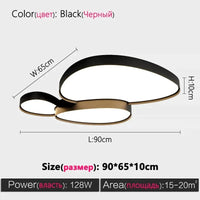 Plafonnier LED Salon Nordique | Marco Lucetti Noir L / Intensité variable avec télécommande