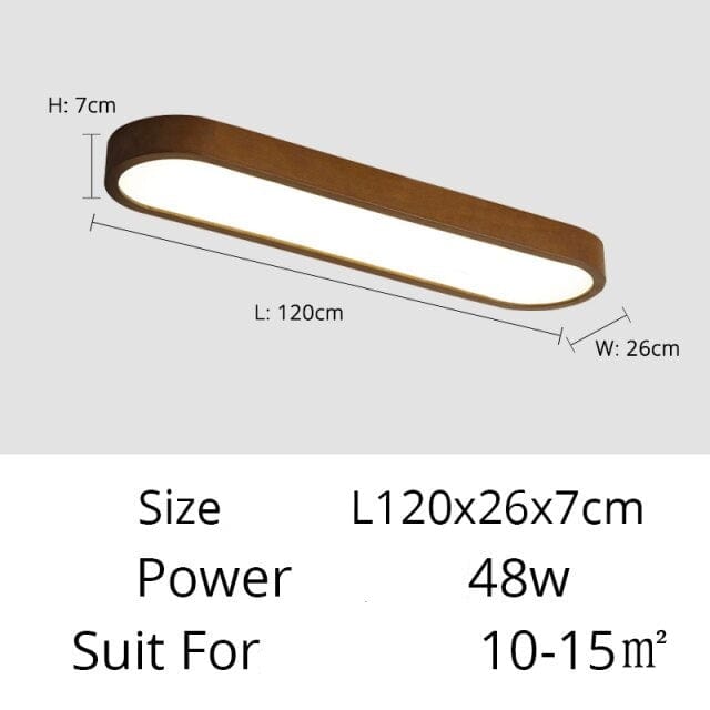 Plafonnier LED Scandinave Agara | Marco Lucetti 120 cm - 48w / Chaude