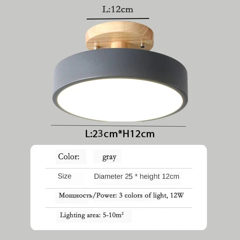 Plafonnier LED Scandinave Chic | Marco Lucetti 1 lampe grise / CHINE