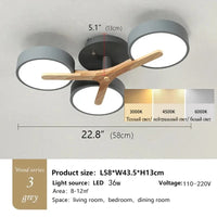 Plafonnier LED Scandinave Chic | Marco Lucetti 3 gris clair / CHINE