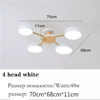 Plafonnier LED Scandinave Chic | Marco Lucetti 4 lampes blanches / CHINE