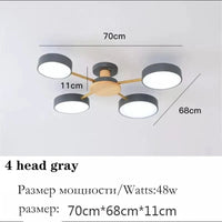 Plafonnier LED Scandinave Chic | Marco Lucetti 4 lampes grises / CHINE