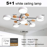 Plafonnier LED Scandinave Chic | Marco Lucetti 5 et 1 blanc / CHINE