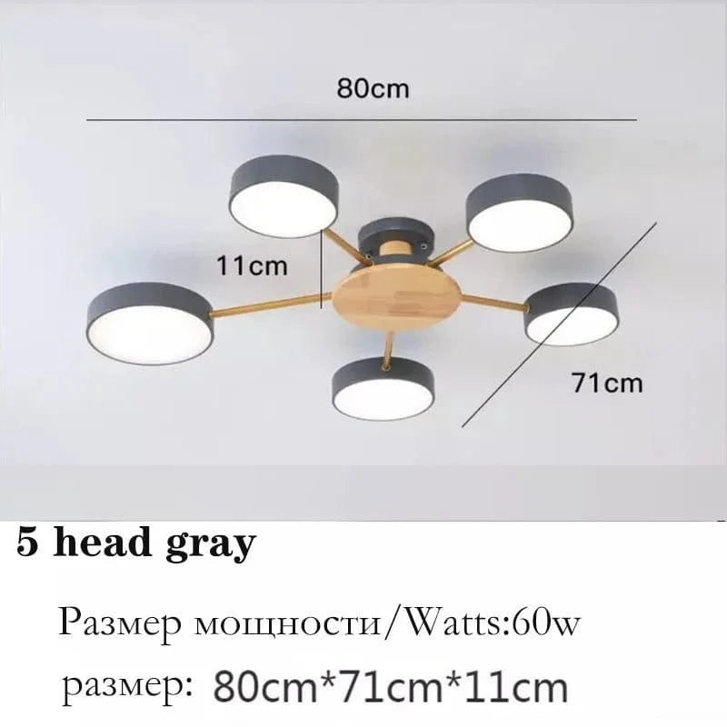 Plafonnier LED Scandinave Chic | Marco Lucetti 5gris clair / CHINE