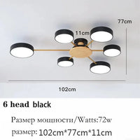 Plafonnier LED Scandinave Chic | Marco Lucetti 6 lampes noires / CHINE