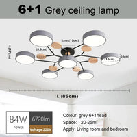 Plafonnier LED Scandinave Chic | Marco Lucetti 6et1 gris / CHINE