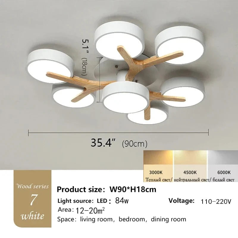 Plafonnier LED Scandinave Chic | Marco Lucetti 7 lampe blanche / CHINE