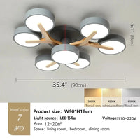 Plafonnier LED Scandinave Chic | Marco Lucetti 7 lampe grise / CHINE