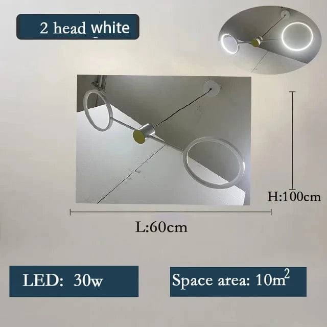 Plafonnier LED Scandinave Chic | Marco Lucetti Blanc 3 têtes 1 / CHINE / Lumière 3 couleurs