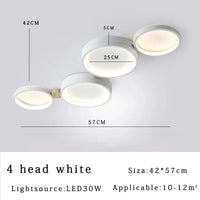 Plafonnier LED Scandinave Chic | Marco Lucetti Blanc 4 têtes / CHINE / Lumière 3 couleurs