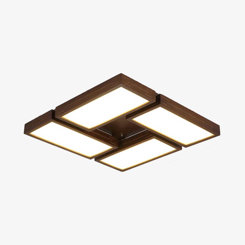 Plafonnier LED Scandinave Rectangulaire Aquilina | Marco Lucetti 76 x 76 cm / Chaude