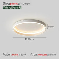 Plafonnier LED Scandinave Rond pour Intérieur | Marco Lucetti Blanc D40cm / Blanc chaud (3000k)