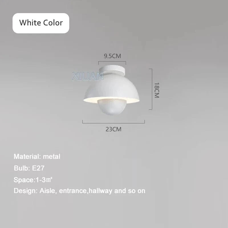 Plafonnier LED Semi-Circulaire Moderne pour Allée, Balcon et Escalier | Marco Lucetti Blanc / Lumière blanche