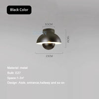 Plafonnier LED Semi-Circulaire Moderne pour Allée, Balcon et Escalier | Marco Lucetti Noir / Lumière blanche