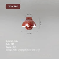 Plafonnier LED Semi-Circulaire Moderne pour Allée, Balcon et Escalier | Marco Lucetti Vin rouge / Lumière blanche