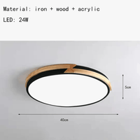 Plafonnier LED Signify ultra-mince avec intensité variable en bois | Marco Lucetti