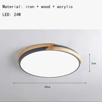 Plafonnier LED Signify ultra-mince avec intensité variable en bois | Marco Lucetti