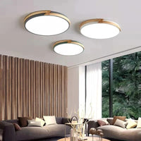 Plafonnier LED Signify ultra-mince avec intensité variable en bois | Marco Lucetti 50 cm-bleu / Intensité variable