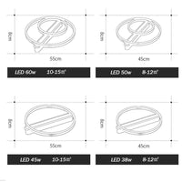 Plafonnier LED Nordique Circulaire en Acrylique Simple