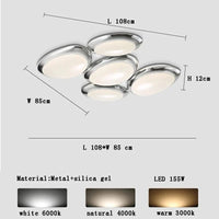 Plafonnier LED Smart Design Galets 2024 | Marco Lucetti Diamètre 108 cm / Dimmable