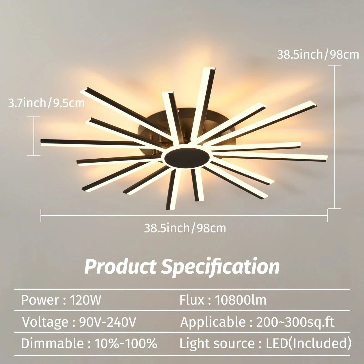 Plafonnier LED Smart Modern avec Intensité Variable et Télécommande | Marco Lucetti Blanc