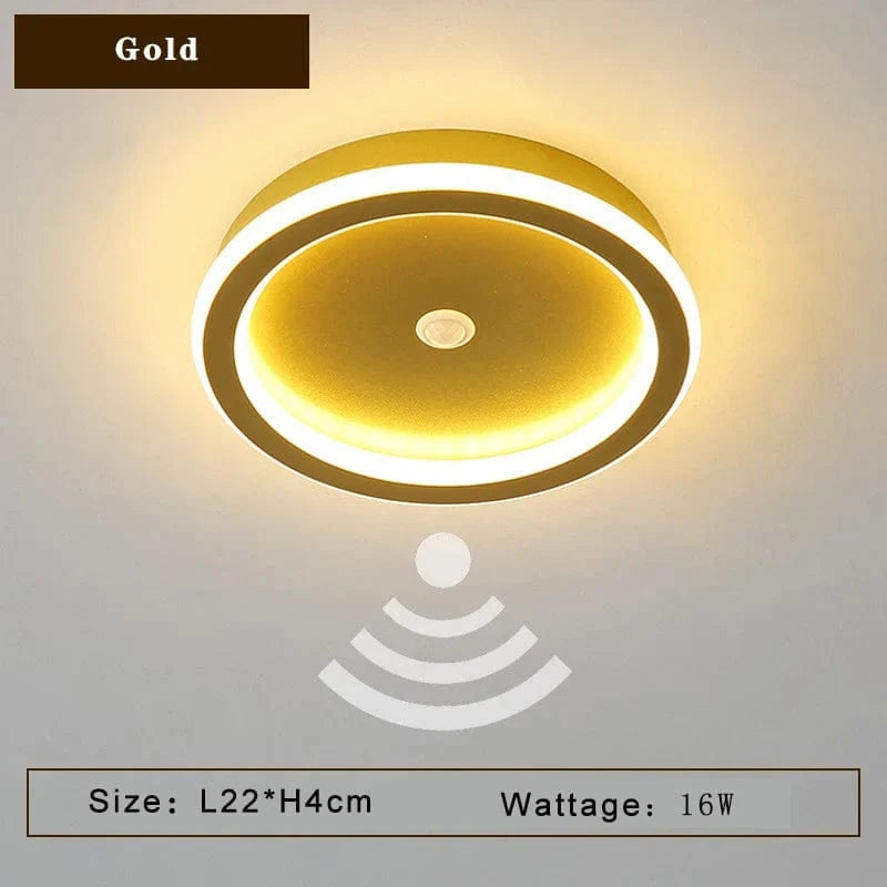 Plafonnier LED Smart Motion Sensor | Marco Lucetti B Or 16w 22cm / Blanc chaud