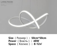 Plafonnier LED Smart pour maison et chambre, compatible salon, enfants, étude et cuisine | Marco Lucetti Lustre vague 50cm / Promesse avec télécommande