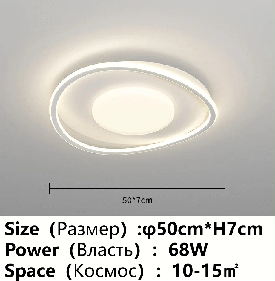 Plafonnier LED Smart pour maison et chambre, compatible salon, enfants, étude et cuisine | Marco Lucetti Pain 50cm / Promesse avec télécommande