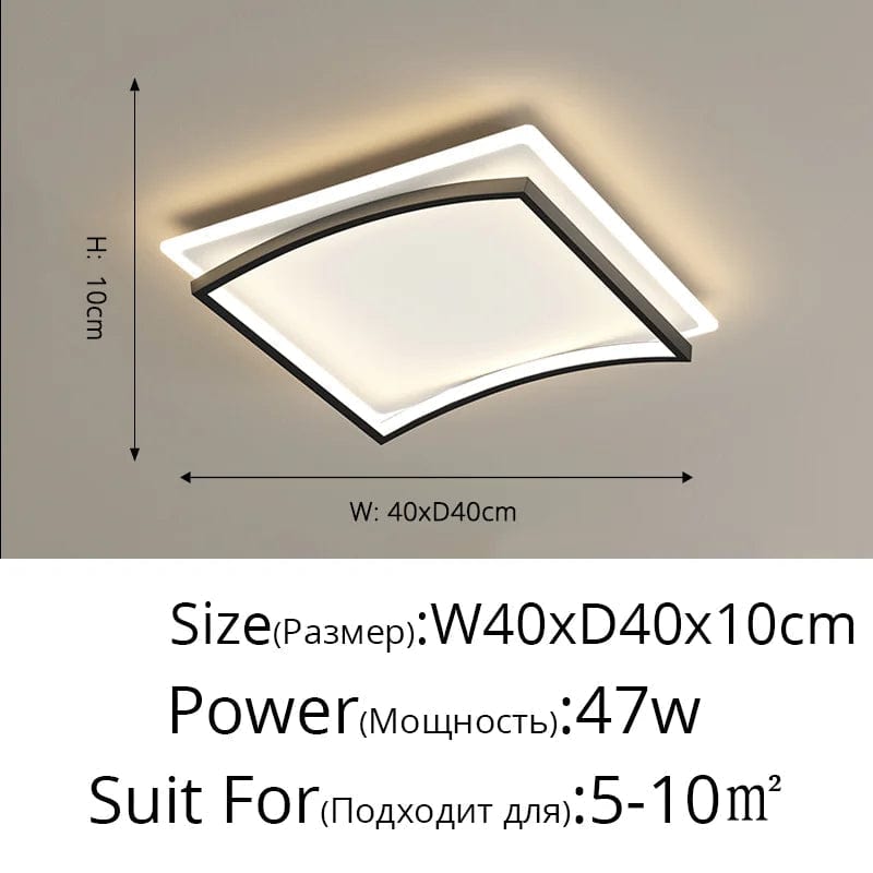 Plafonnier LED Smart Square : intensité réglable avec télécommande | Marco Lucetti