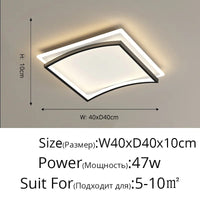 Plafonnier LED Smart Square : intensité réglable avec télécommande | Marco Lucetti