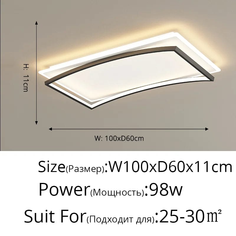 Plafonnier LED Smart Square : intensité réglable avec télécommande | Marco Lucetti