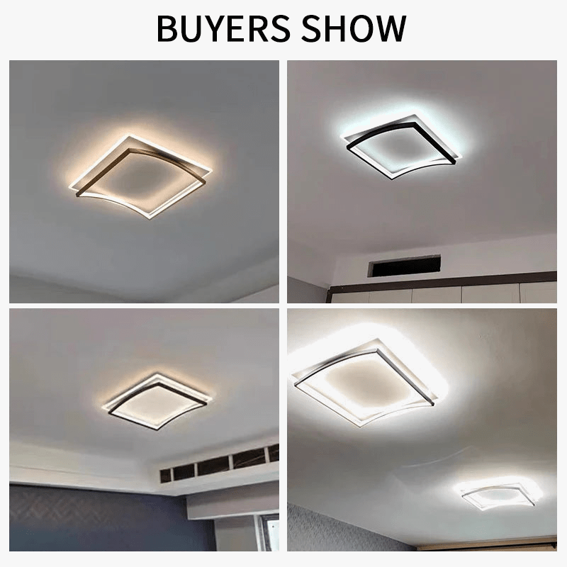 Plafonnier LED Smart Square : intensité réglable avec télécommande | Marco Lucetti