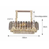 Plafonnier LED Smokey Gris Luxe - Collection 2023 | Marco Lucetti 100 cm / Lumière froide