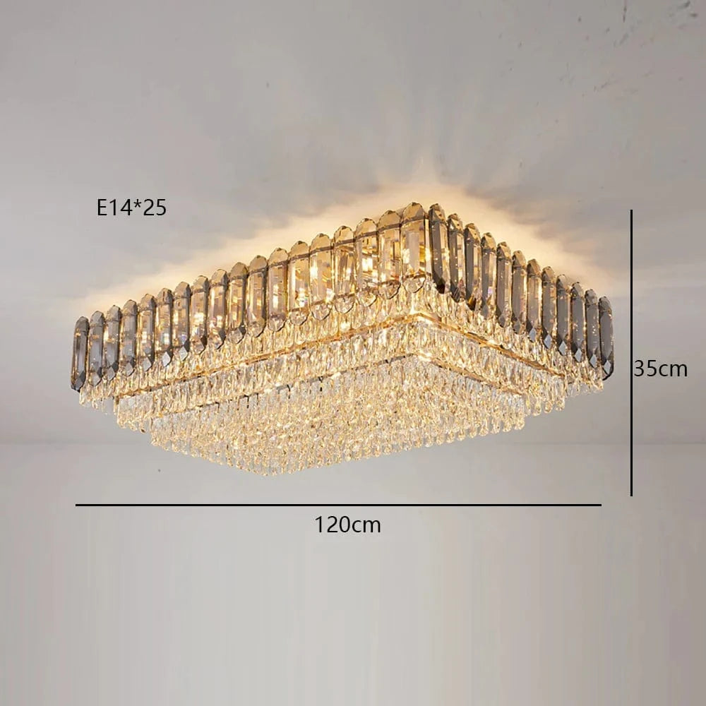 Plafonnier LED Smokey Gris Luxe - Collection 2023 | Marco Lucetti B 120 cm / Lumière froide