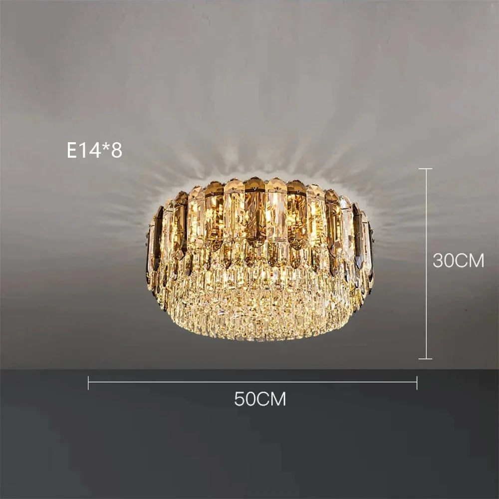 Plafonnier LED Smokey Gris Luxe - Collection 2023 | Marco Lucetti B 50 cm / Lumière froide