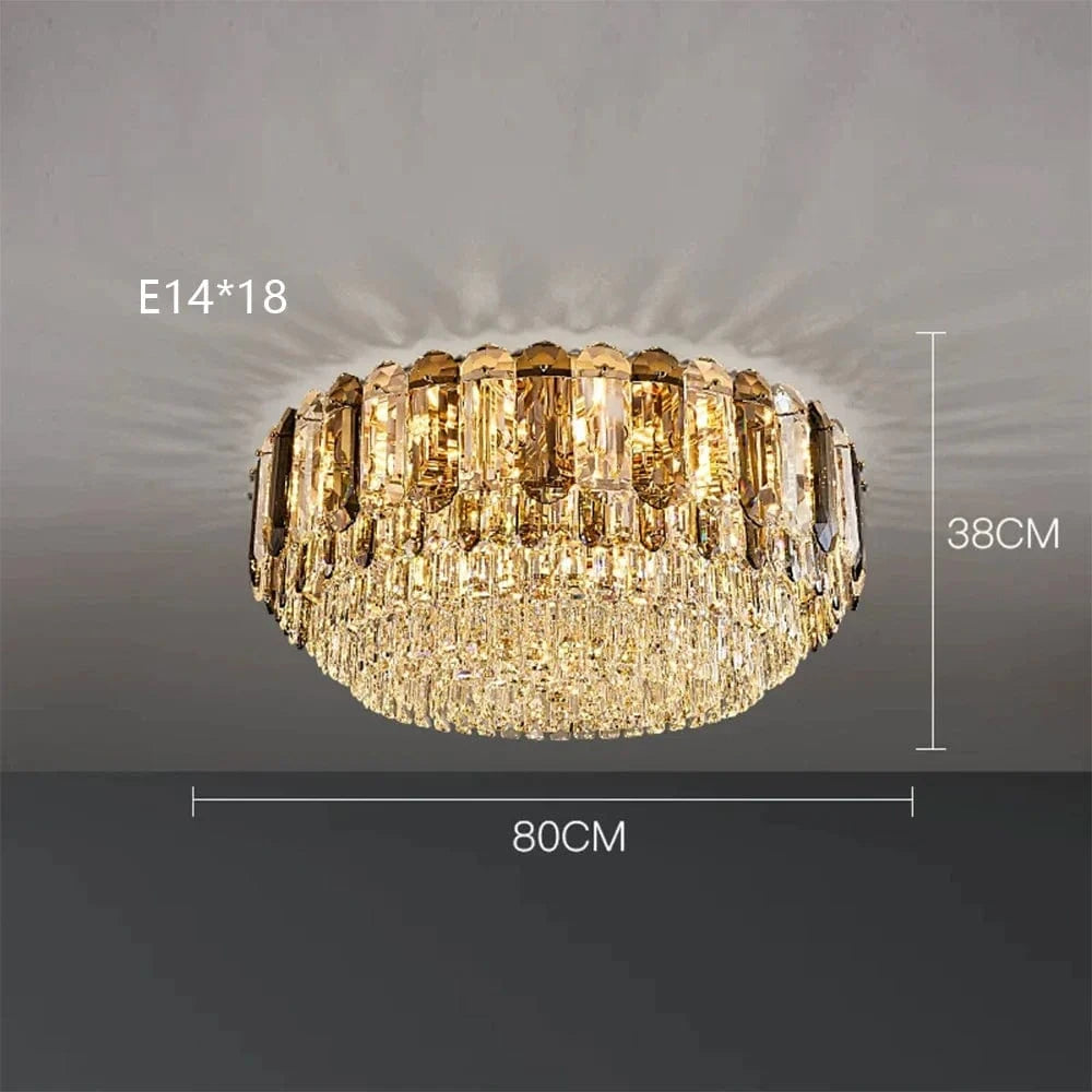 Plafonnier LED Smokey Gris Luxe - Collection 2023 | Marco Lucetti B 80 cm / Lumière froide