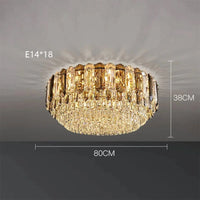 Plafonnier LED Smokey Gris Luxe - Collection 2023 | Marco Lucetti B 80 cm / Lumière froide