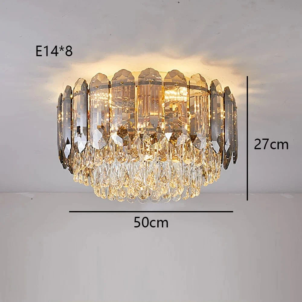 Plafonnier LED Smokey Gris Luxe - Collection 2023 | Marco Lucetti C 50 cm / Lumière froide