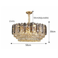 Plafonnier LED Smokey Gris Luxe - Collection 2023 | Marco Lucetti Diamètre 50 cm / Lumière froide