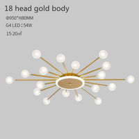 Plafonnier LED Soleil Janira | Marco Lucetti 110V / B - Doré - 18 ampoules / Chaude