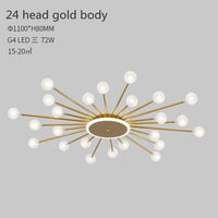 Plafonnier LED Soleil Janira | Marco Lucetti 110V / B - Doré - 24 ampoules / Chaude